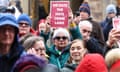 Demonstrators rally outside Holyrood against the SNP's hate crime bill