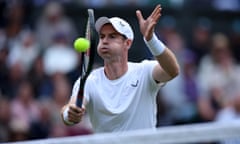 Andy Murray on court at Wimbledon