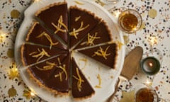 Rachel Roddy's dark chocolate and orange tart.