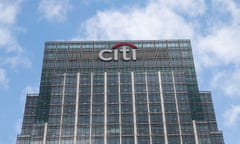 Citigroup office in Canary Wharf in London