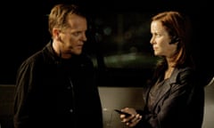 Annie Wersching, right, with Kiefer Sutherland in 24.