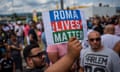 Protest against death of Roma man who died after police arrest in Czech Republic<br>epa09303329 People protest during a rally against police in Teplice, Czech Republic, 26 June 2021. Hundreds of people remembered slain Roma, Stanislav Tomas, who died in the city a week ago shortly after being arrested by police. The originally planned commemoration turned into a march to the police station. Police officers intervened on 19 June, because of a fight between two men who were also damaging other people's cars. When the patrol arrived at the scene, one of the men was lying on the ground with apparent injuries, according to police. When the officers approached him, he became aggressive and attacked them, police said. Footage of the arrest shows police officer kneeling at various times on the man's neck and back. A forensic autopsy ruled out a connection between the deaths and the police intervention, but the autopsy report points to drug impairment, a police spokesman said earlier. Officers insist the death was not related to the intervention. The Council of Europe and the Czech branch of the human rights organization Amnesty International have called for a thorough investigation of the incident. EPA/MARTIN DIVISEK