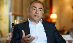 Carlos Ghosn being interviewed in Beirut in 2021