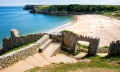 Barafundle Bay near Stackpole on the south-west coast of Pembrokeshire.