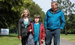 Morven Christie, Max Vento and Christopher Eccleston in The A Word.