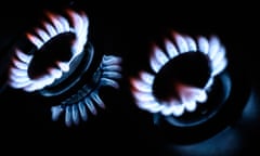 Gas flames on a domestic cooker, as rising prices of natural gas in the UK have pushed several energy suppliers out of business