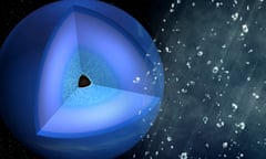 By conducting experiments at the Linac Coherent Light Source -- one of the world's most powerful X-ray lasers -- an international team of researchers led by HZDR physicist Dr. Dominik Kraus was able to demonstrate that hydrocarbon compounds split into carbon and hydrogen inside ice giants such as Neptune, shown here. The carbon turns into a "diamond shower."