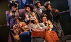 Rasping authority … Daniel Jacob, top left, as Lady Bracknell with, l-r, Adele James, Valentine Hanson, Anita Reynolds and (front row) Abiola Owokoniran, Joanne Henry and Phoebe Campbell in The Importance of Being Earnest.