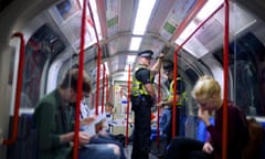 British Transport Police officer on Tube