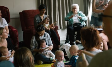 Kids and nanas at Albany Care Home