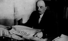 Lenin Reading Newspaper circa 1920 Russian revolutionary and communist leader Vladimir Ilyich Lenin (1870-1924) reading a copy of the Russian newspaper ‘Pravda’.