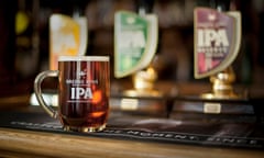 Green King sale announced<br>Undated handout file photo issued by Green King of a pint of beer on a bar in front of three beer taps. The UK pub group and brewer Greene King has agreed a £2.7 billion sale to Hong Kong real estate giant CKA, the company has announced. PRESS ASSOCIATION Photo. Issue date: Monday August 19, 2019. See PA story CITY GreeneKing. Photo credit should read: Greene King/PA Wire NOTE TO EDITORS: This handout photo may only be used in for editorial reporting purposes for the contemporaneous illustration of events, things or the people in the image or facts mentioned in the caption. Reuse of the picture may require further permission from the copyright holder.