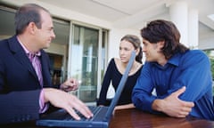 Couple meeting financial adviser