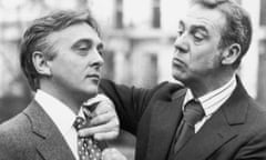 David Hemmings as Bertie Wooster and Michael Aldridge as Jeeves in 1975.