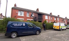 Crime scene investigators at the scene at Coronation Crescent, Preston.