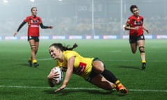 Isabelle Kelly scores Australia’s third try