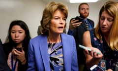 Sen. Lisa Murkowski (R-AK) speaks with reporters on the way to the Senate floor on Capitol Hill in Washington, U.S., October 3, 2018. REUTERS/Aaron P. Bernstein