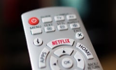 TV remote control with Netflix button