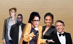 From left, Sarah Silverman, Romesh Ranganathan, Julia Davis, Steve Coogan, Tiffany Haddish