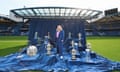 Emma Hayes Trophy Shoot<br>LONDON, ENGLAND - MAY 21: (EDITORS NOTE: This image has been digitally altered) Emma Hayes, Manager of Chelsea poses for a photograph with the 16 trophies which she has won at Chelsea FC Women during her tenure, ahead of her departure from the club at Stamford Bridge on May 21, 2024 in London, England. (Photo by Harriet Lander - Chelsea FC/Chelsea FC via Getty Images)