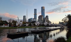 Images of Melbourne’s Yarra River waterfront for the Rising audio work, The Rivers Sing