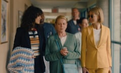 Eiza Gonzalez, Dianne Wiest and Rosamund Pike in I Care A Lot, a bracingly heartless movie.