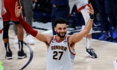 Jamal Murray celebrates the Nuggets’ NBA title