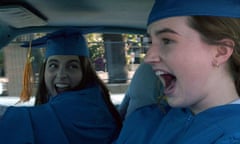 Beanie Feldstein and Kaitlyn Dever in Booksmart. Feldstein has worked with female directors on 75% of her films and Dever on 43%. 