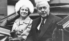 Mary and Harold Wilson in a carriage on their way to the Guildhall, London, in 1975. Harold was prime minister at the time, and about to receive the freedom of the city.