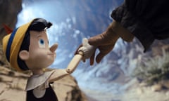 This image released by Disney shows Pinocchio, voiced by Benjamin Evan Ainsworth, in Disney's live-action film "Pinocchio." (Disney via AP)