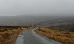 Rain and mist over Axe Edge moor