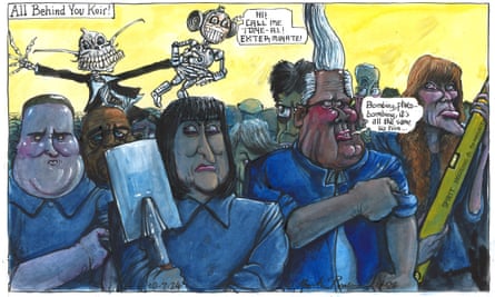 Martin Rowson on Keir Starmer’s new Stakhanovites – cartoon