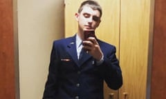man taking selfie in military uniform