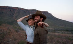 Nicole Kidman as Lady Sarah Ashley and Hugh Jackman as the drover in Faraway Downs