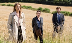 Heading for breakdown? Kelly Gough, Olivia Colman and David Tennant in Broadchurch.