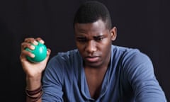 Man with stress-ball<br>D7XMCD Man with stress-ball