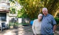 Irvine and Patricia Somerville standing outside their home