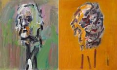 Two self-portraits by Frank Auerbach painted during the pandemic.