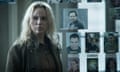 Sofia Helin as Saga Noren in the Danish-Swedish crime drama The Bridge.