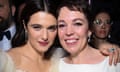 No animosity … Rachel Weisz and Olivia Colman, who both won Baftas for The Favourite.