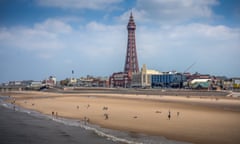 Blackpool beach last week.