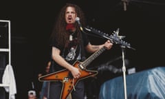 Pantera’s Dimebag Darrell performs onstage during Monsters of Rock at Castle Donington in 1994.