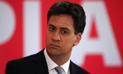 Labour leader Ed Miliband speaks to party supporters during a rally at the Addison Centre in Kempston.