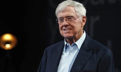 Charles Koch,r m<br>FILE - In this June 29, 2019, file photo, Charles Koch, chief executive officer of Koch Industries, at The Broadmoor Resort in Colorado Springs, Colo. The Supreme Court has ordered California to stop collecting the names and addresses of top donors to charities. The justices voted 6-3 along ideological lines to side with two nonprofit groups, including one with links to billionaire Charles Koch, that argued California's policy violates the First Amendment. (AP Photo/David Zalubowski, File)