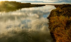 A view of the Colorado River looking into Cibola, Arizona, US, on Monday, Jan. 22, 2024. Photographer: Caitlin O'Hara/The Guardian