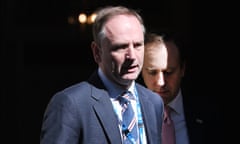 Stevens (left) and Hancock leaving No 10 after attending the daily Covid meeting in April 2020.