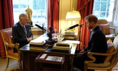 Prince Charles is interviewed by Today guest editor Prince Harry.