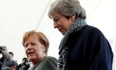 Theresa May with Angela Merkel in Brussels