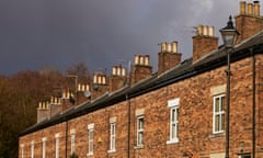 A row of terrace houses in Greater Manchester.