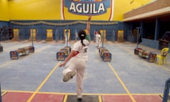 A small but growing community of women have taken up the Colombias male-dominated national sport, Tejo.<br>BOGOTA, COLOMBIA - JULY 21: Sol Abril throws a tejo disk during practice in Bogota, Colombia, July 21, 2011. Abril and her teammates from the central Colombian state of Boyaca are part of a small but growing community of women who have taken up the Colombias male-dominated national sport. (Photo by Adam Liebendorfer/The Washington Post via Getty Images)